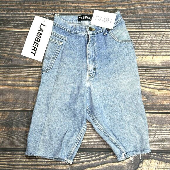 Tyler Lambert Cigarette Skinnies Bermuda Denim Shorts Size 0 Designer Dash Miami - Picture 1 of 13